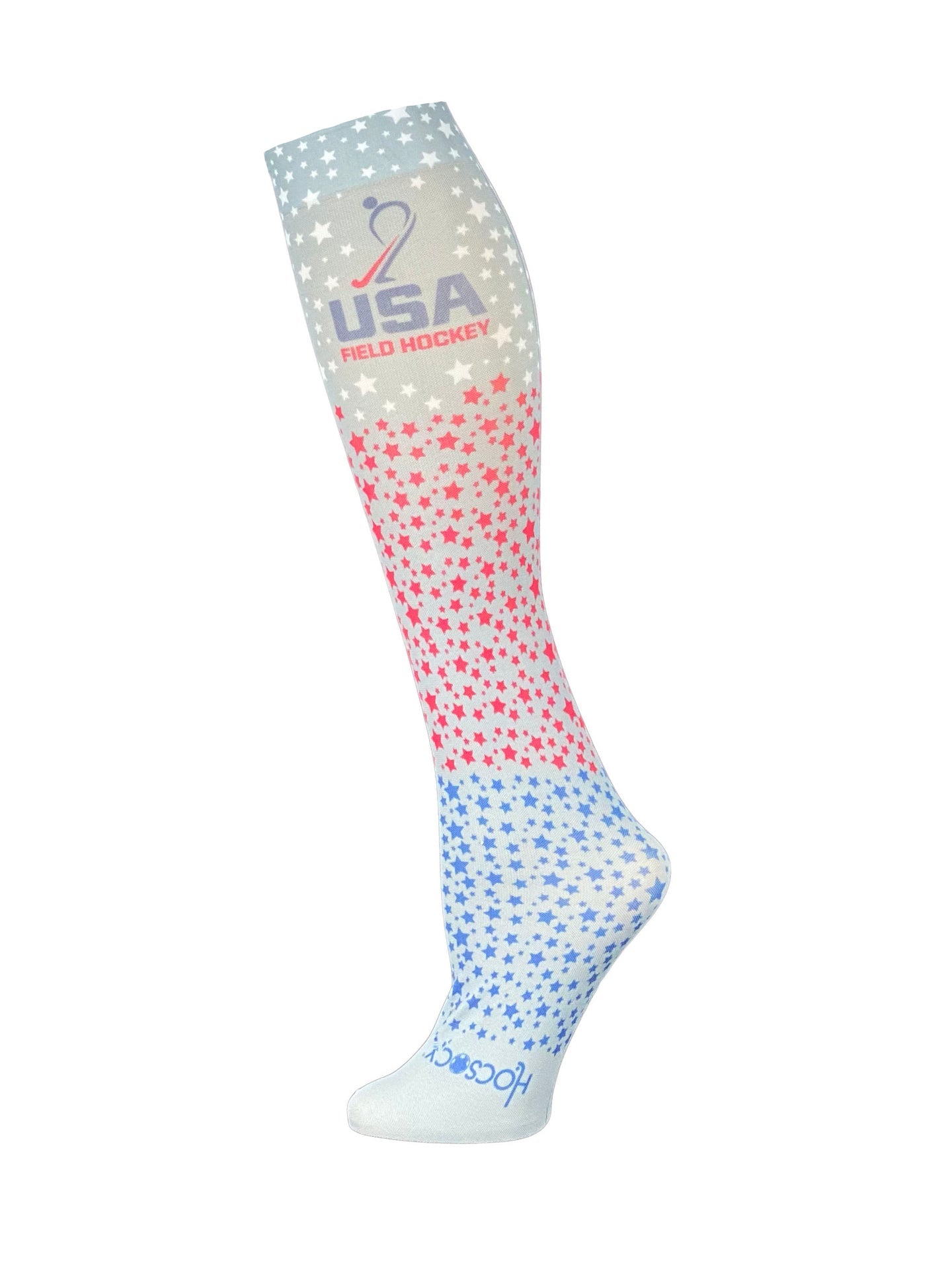 USA FIELD HOCKEY RED, WHITE, AND BLUE STAR HOCSOCX